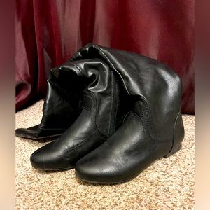 Bamboo Black Over the Knee 22” flat boots.